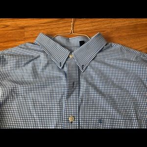 Izod gorgeous blue checked shirt.